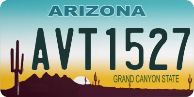 AZ license plate AVT1527
