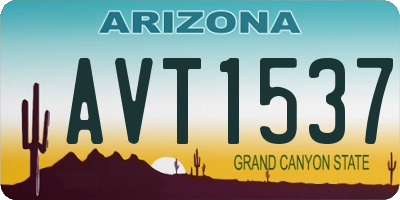 AZ license plate AVT1537