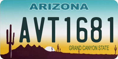 AZ license plate AVT1681