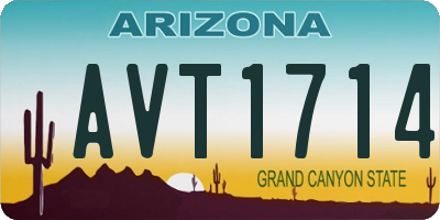 AZ license plate AVT1714