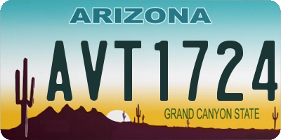 AZ license plate AVT1724