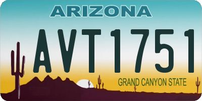 AZ license plate AVT1751