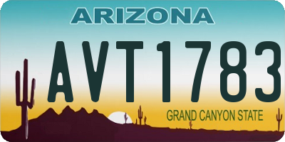 AZ license plate AVT1783