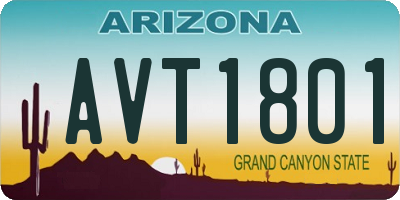 AZ license plate AVT1801