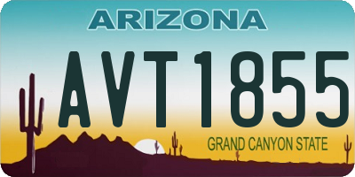 AZ license plate AVT1855