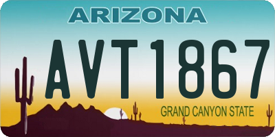AZ license plate AVT1867
