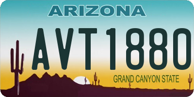 AZ license plate AVT1880