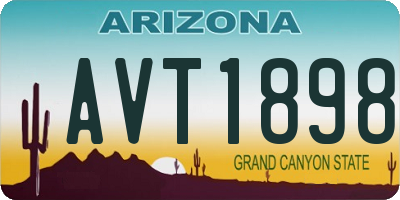 AZ license plate AVT1898