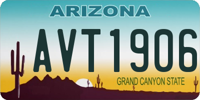 AZ license plate AVT1906