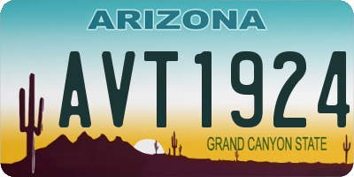 AZ license plate AVT1924