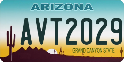 AZ license plate AVT2029