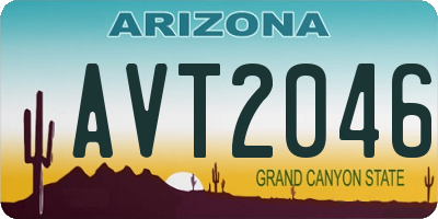 AZ license plate AVT2046