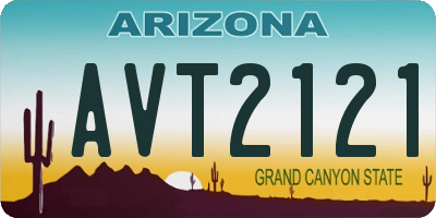 AZ license plate AVT2121