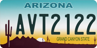 AZ license plate AVT2122