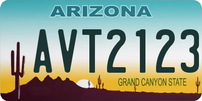 AZ license plate AVT2123