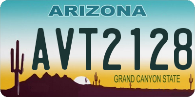 AZ license plate AVT2128