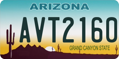 AZ license plate AVT2160
