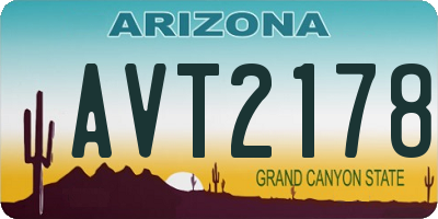 AZ license plate AVT2178