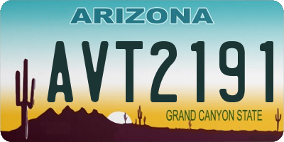 AZ license plate AVT2191