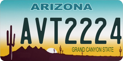 AZ license plate AVT2224