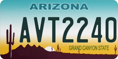 AZ license plate AVT2240