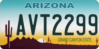 AZ license plate AVT2299