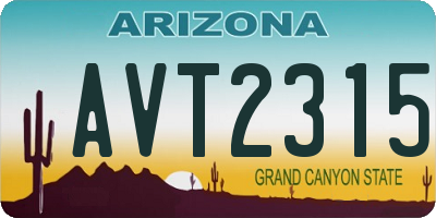 AZ license plate AVT2315