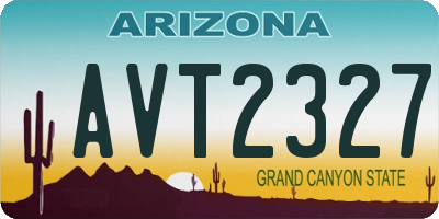 AZ license plate AVT2327