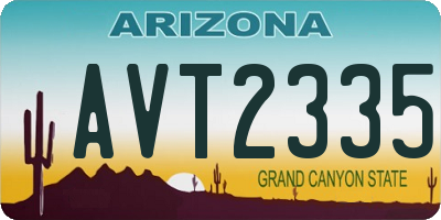 AZ license plate AVT2335