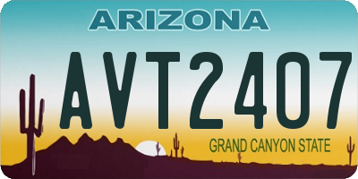 AZ license plate AVT2407
