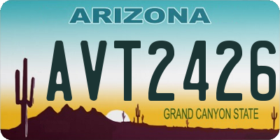 AZ license plate AVT2426