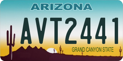AZ license plate AVT2441