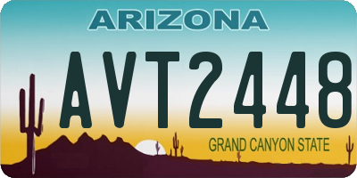 AZ license plate AVT2448