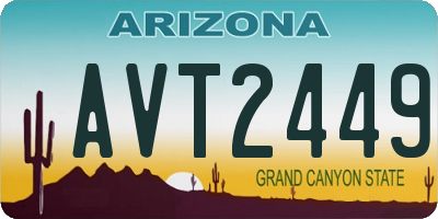 AZ license plate AVT2449