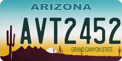 AZ license plate AVT2452