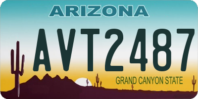 AZ license plate AVT2487