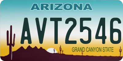 AZ license plate AVT2546