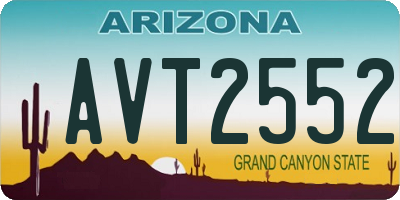 AZ license plate AVT2552