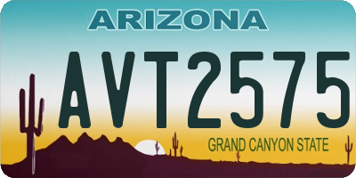 AZ license plate AVT2575