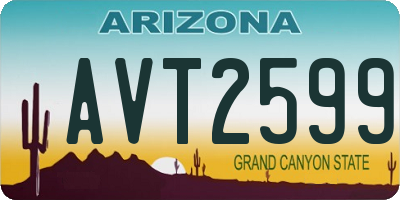 AZ license plate AVT2599