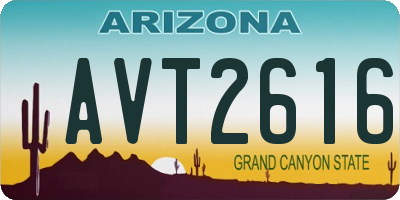 AZ license plate AVT2616