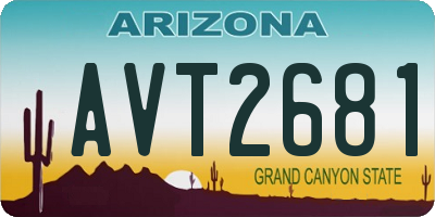 AZ license plate AVT2681
