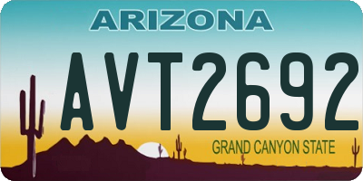 AZ license plate AVT2692
