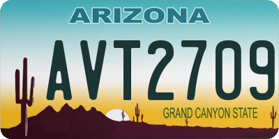 AZ license plate AVT2709