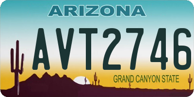 AZ license plate AVT2746