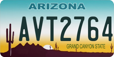 AZ license plate AVT2764