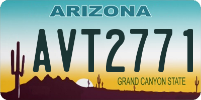 AZ license plate AVT2771