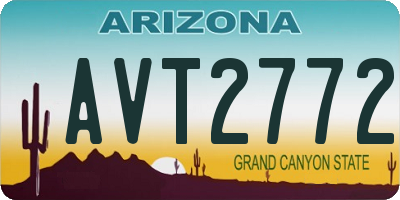 AZ license plate AVT2772