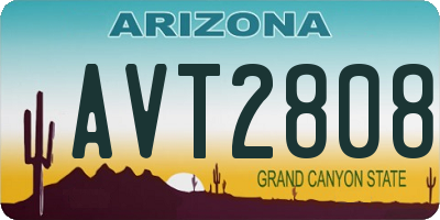 AZ license plate AVT2808