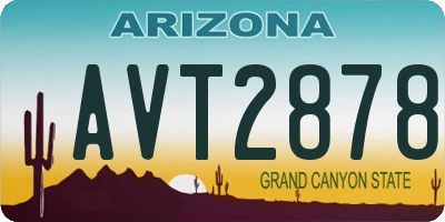 AZ license plate AVT2878